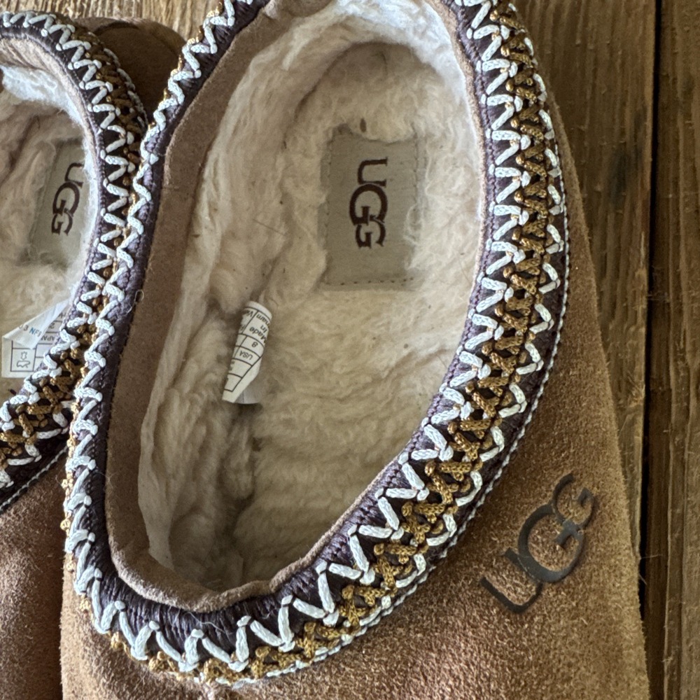 UGG Men's Tasman Slip-On Suede Slippers Clogs Size 8 Chestnut Brown 5950 - Picture 5 of 9